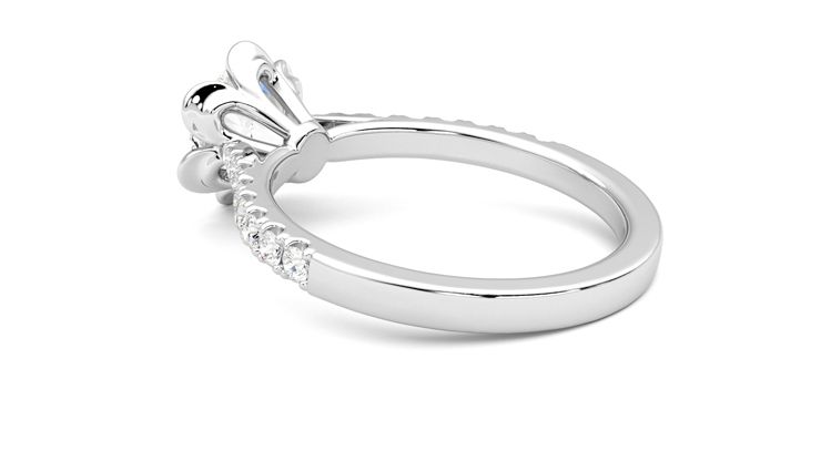 Taylor & Hart Blossom Round Engagement Ring 360 degree image 18