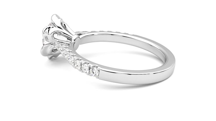 Taylor & Hart Blossom Round Engagement Ring 360 degree image 19