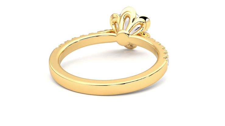 Taylor & Hart Blossom Round Engagement Ring 360 degree image 14