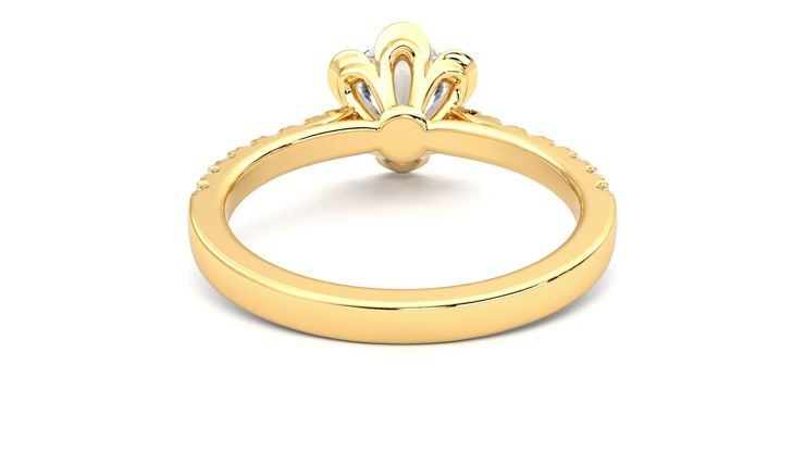 Taylor & Hart Blossom Round Engagement Ring 360 degree image 15