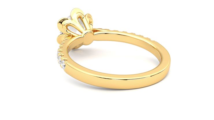 Taylor & Hart Blossom Round Engagement Ring 360 degree image 17