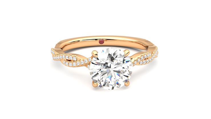 Taylor & Hart Cardamom Round Engagement Ring 360 degree image 2