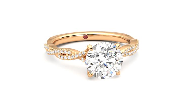 Taylor & Hart Cardamom Round Engagement Ring 360 degree image 3
