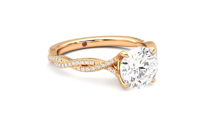 Taylor & Hart Cardamom Round Engagement Ring 360 degree image 5