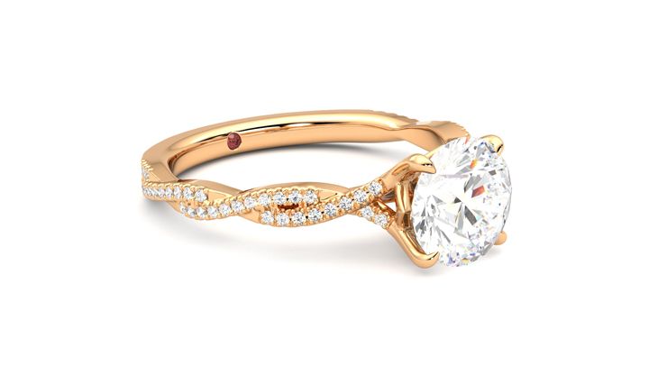 Taylor & Hart Cardamom Round Engagement Ring 360 degree image 6