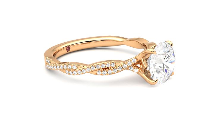 Taylor & Hart Cardamom Round Engagement Ring 360 degree image 7