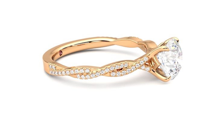 Taylor & Hart Cardamom Round Engagement Ring 360 degree image 8