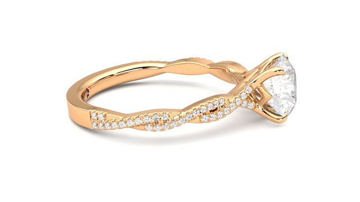 Taylor & Hart Cardamom Round Engagement Ring 360 degree image 9