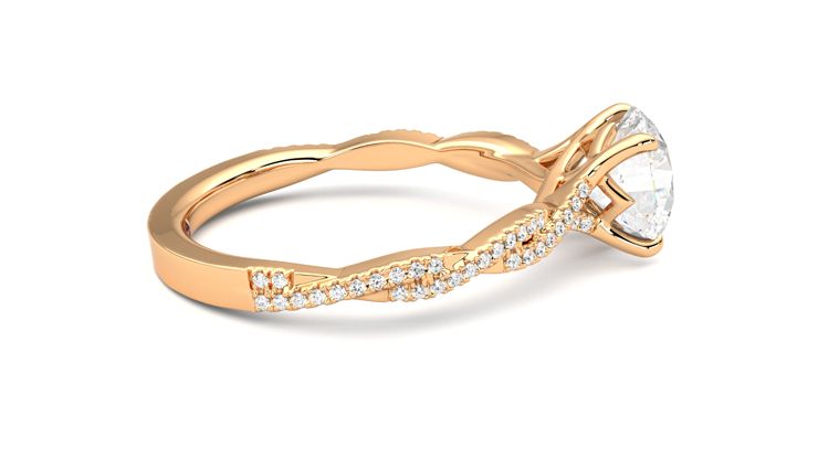 Taylor & Hart Cardamom Round Engagement Ring 360 degree image 10