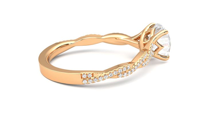 Taylor & Hart Cardamom Round Engagement Ring 360 degree image 11