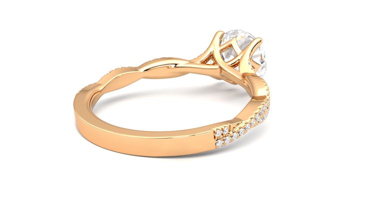 Taylor & Hart Cardamom Round Engagement Ring 360 degree image 13