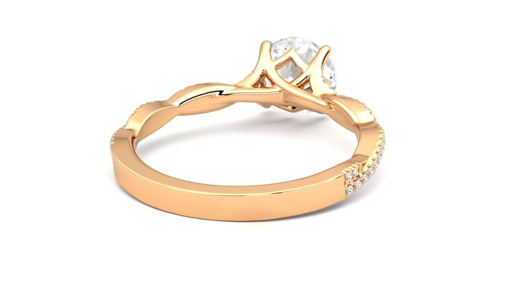 Taylor & Hart Cardamom Round Engagement Ring 360 degree image 14