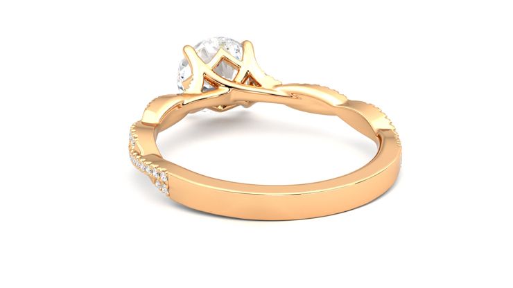 Taylor & Hart Cardamom Round Engagement Ring 360 degree image 16