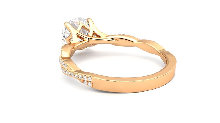 Taylor & Hart Cardamom Round Engagement Ring 360 degree image 17