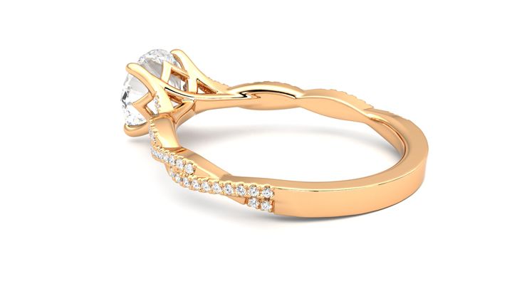 Taylor & Hart Cardamom Round Engagement Ring 360 degree image 18