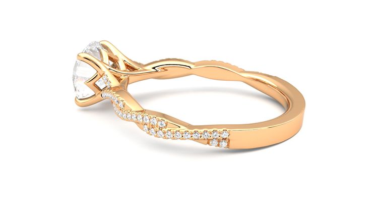 Taylor & Hart Cardamom Round Engagement Ring 360 degree image 19