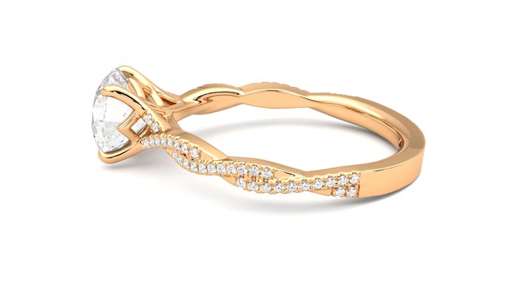 Taylor & Hart Cardamom Round Engagement Ring 360 degree image 20