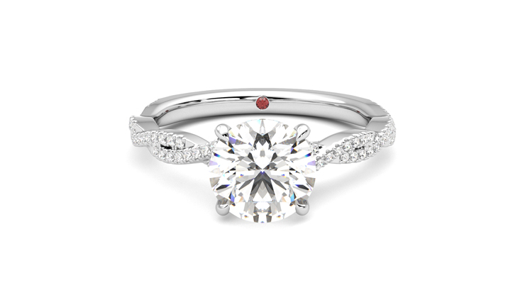 Taylor & Hart Cardamom Round Engagement Ring 360 detail 01