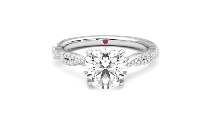 Taylor & Hart Cardamom Round Engagement Ring 360 degree image 0