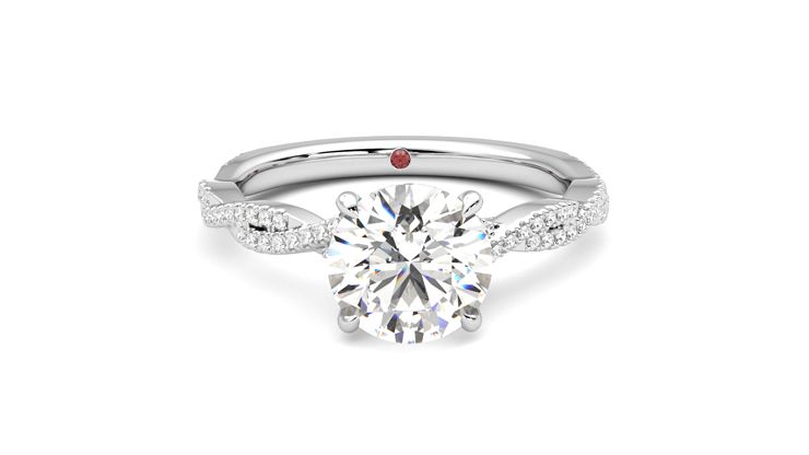 Taylor & Hart Cardamom Round Engagement Ring 360 degree image 1