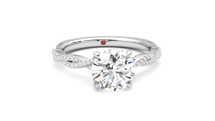 Taylor & Hart Cardamom Round Engagement Ring 360 degree image 2