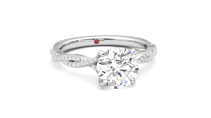 Taylor & Hart Cardamom Round Engagement Ring 360 degree image 3