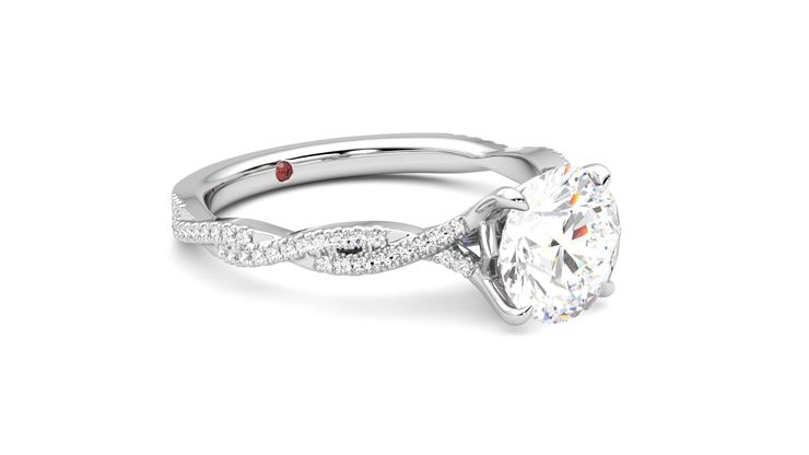 Taylor & Hart Cardamom Round Engagement Ring 360 degree image 6