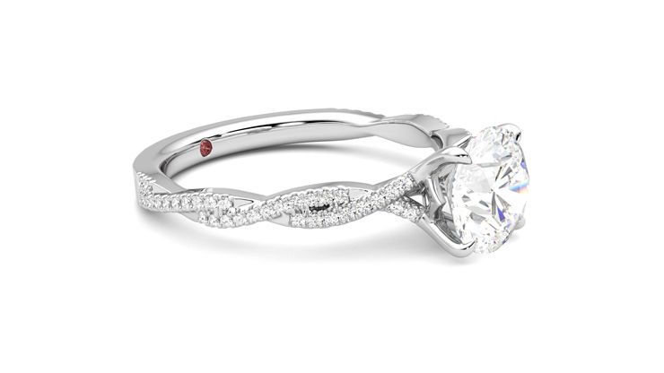 Taylor & Hart Cardamom Round Engagement Ring 360 degree image 7