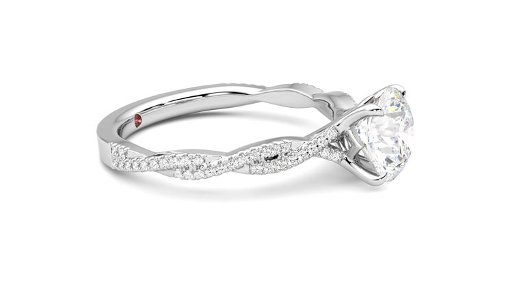 Taylor & Hart Cardamom Round Engagement Ring 360 degree image 8