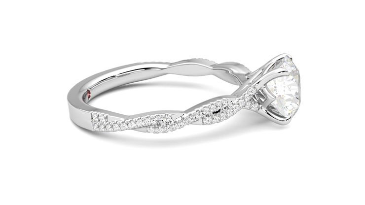 Taylor & Hart Cardamom Round Engagement Ring 360 degree image 9
