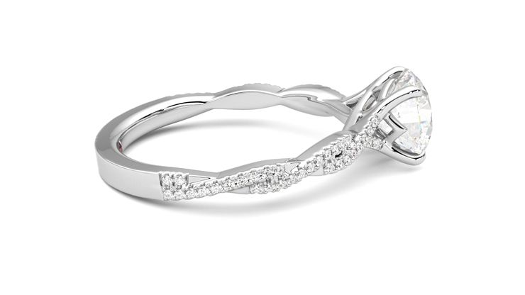 Taylor & Hart Cardamom Round Engagement Ring 360 degree image 10