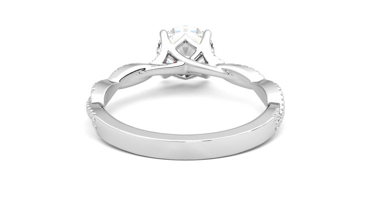 Taylor & Hart Cardamom Round Engagement Ring 360 degree image 15