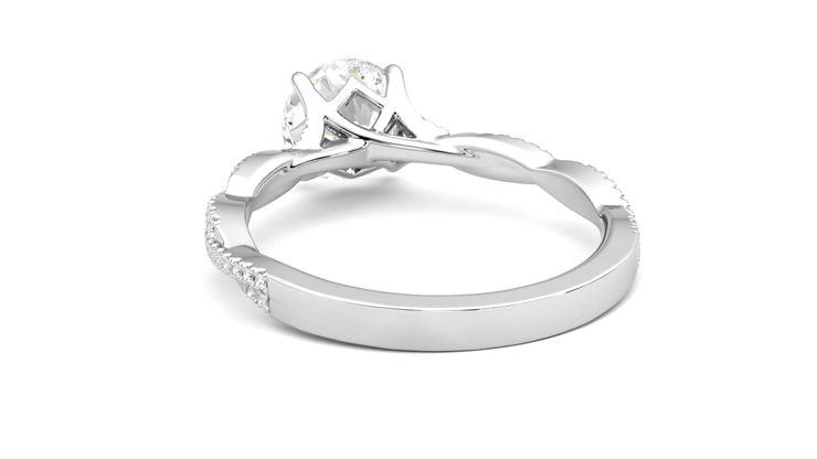 Taylor & Hart Cardamom Round Engagement Ring 360 degree image 16