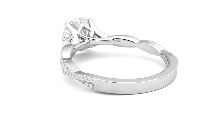 Taylor & Hart Cardamom Round Engagement Ring 360 degree image 17