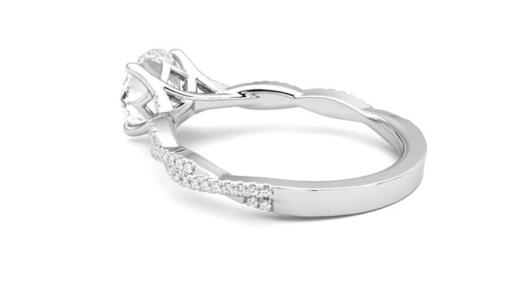Taylor & Hart Cardamom Round Engagement Ring 360 degree image 18
