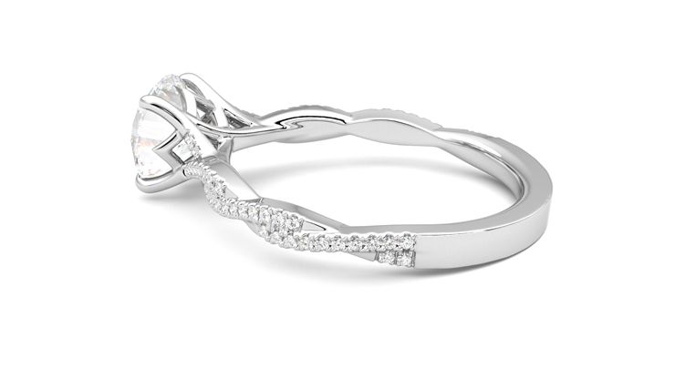 Taylor & Hart Cardamom Round Engagement Ring 360 degree image 19