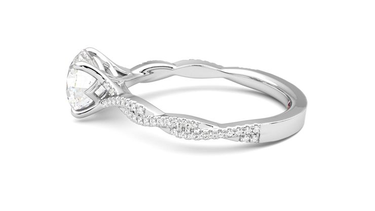 Taylor & Hart Cardamom Round Engagement Ring 360 degree image 20