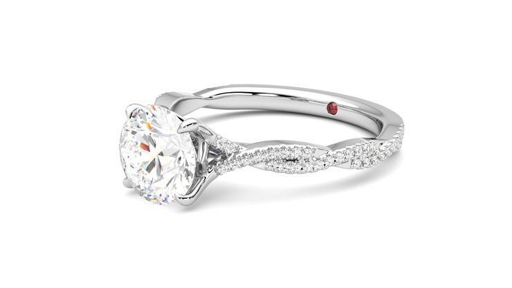 Taylor & Hart Cardamom Round Engagement Ring 360 degree image 24