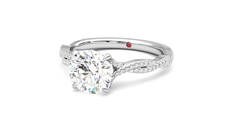 Taylor & Hart Cardamom Round Engagement Ring 360 degree image 26