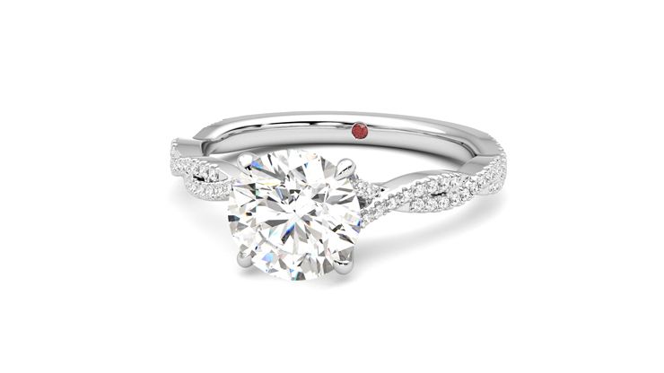 Taylor & Hart Cardamom Round Engagement Ring 360 degree image 27