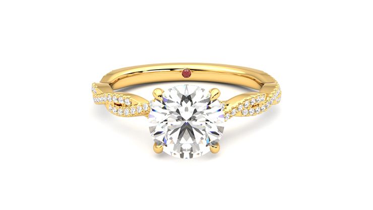 Taylor & Hart Cardamom Round Engagement Ring 360 degree image 0
