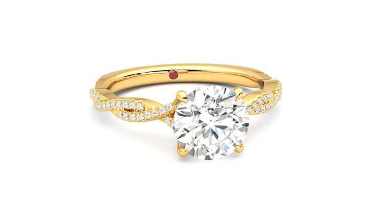 Taylor & Hart Cardamom Round Engagement Ring 360 degree image 3