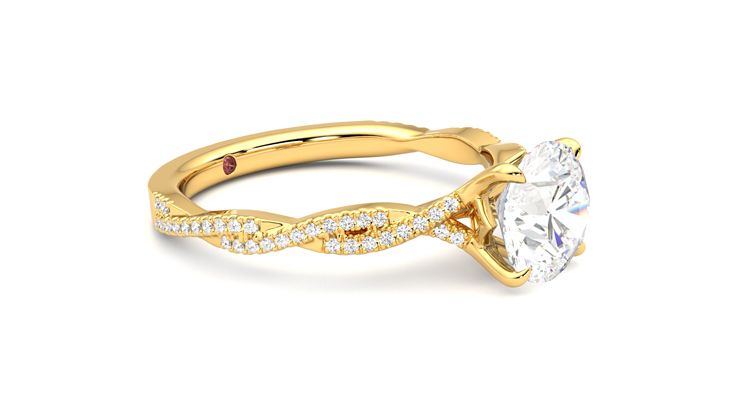 Taylor & Hart Cardamom Round Engagement Ring 360 degree image 7