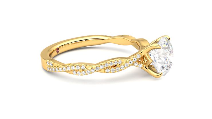 Taylor & Hart Cardamom Round Engagement Ring 360 degree image 8