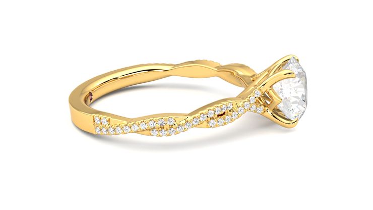 Taylor & Hart Cardamom Round Engagement Ring 360 degree image 9