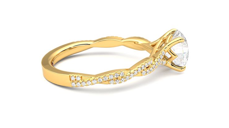 Taylor & Hart Cardamom Round Engagement Ring 360 degree image 10