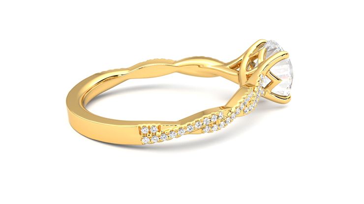 Taylor & Hart Cardamom Round Engagement Ring 360 degree image 11