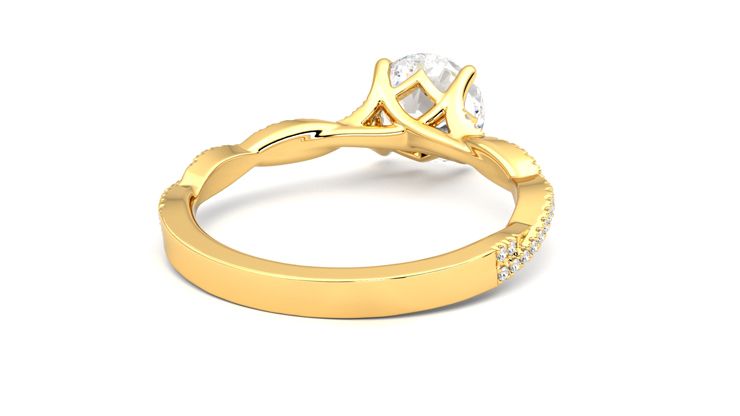 Taylor & Hart Cardamom Round Engagement Ring 360 degree image 14