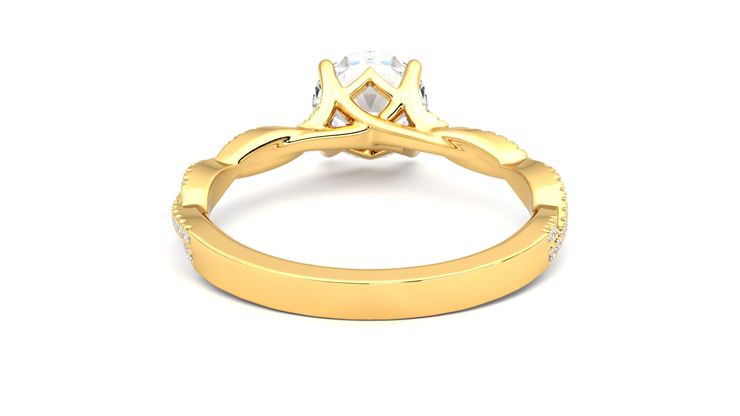 Taylor & Hart Cardamom Round Engagement Ring 360 degree image 15