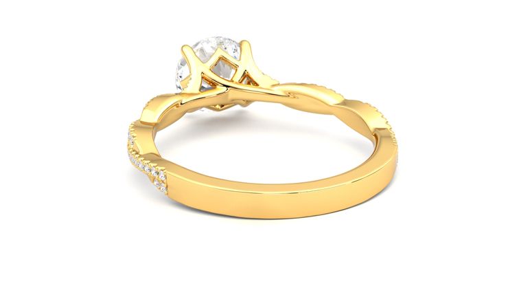Taylor & Hart Cardamom Round Engagement Ring 360 degree image 16